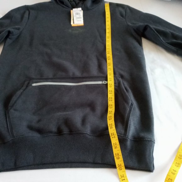 Quiksilver Big Logo Tech Water Repellent grey slate Hoodie Size small N.W.T. - Picture 7 of 9
